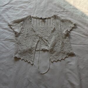 Elegant White Crochet Blouse